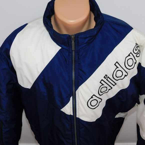 Adidas spell out logo full zip insulated coat. L - Picture 2 of 8
